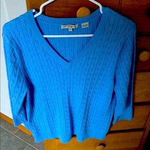Cotton rib knit sweater